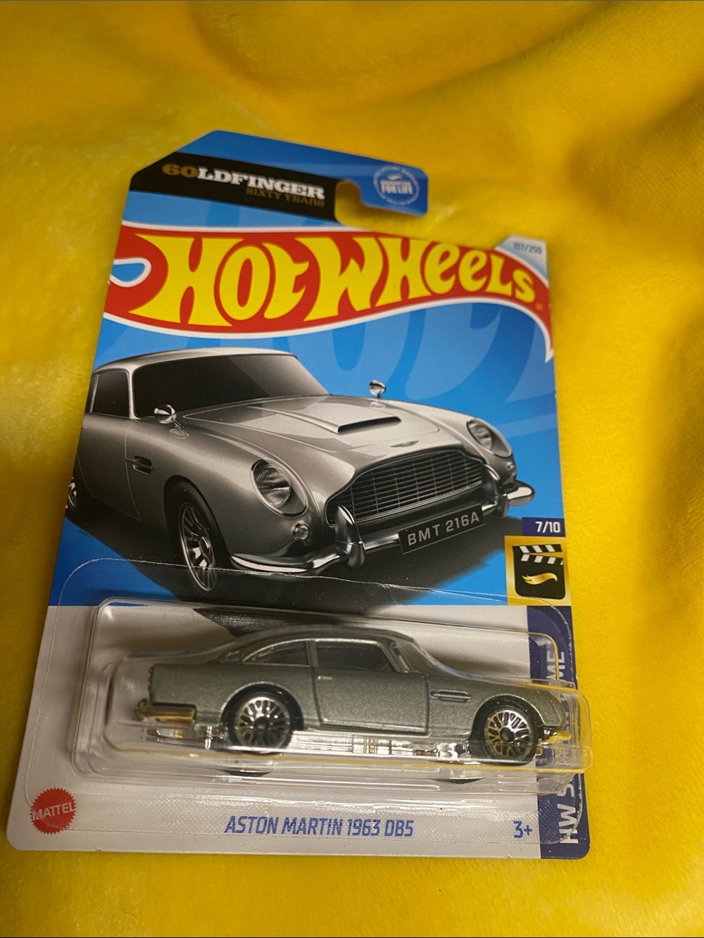 Hot Wheels-Aston Martin 1963 DB5 - Silver- Goldfinger (60years)